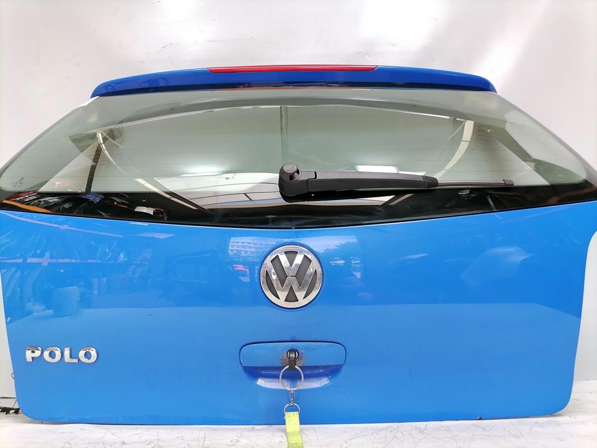 VW Polo 9N3 original Hecklappe mit scheibe LA5F Summer Blue Bj.2008